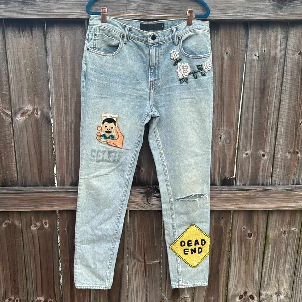 Alexander Wang slim fit light wash jeans, size 29